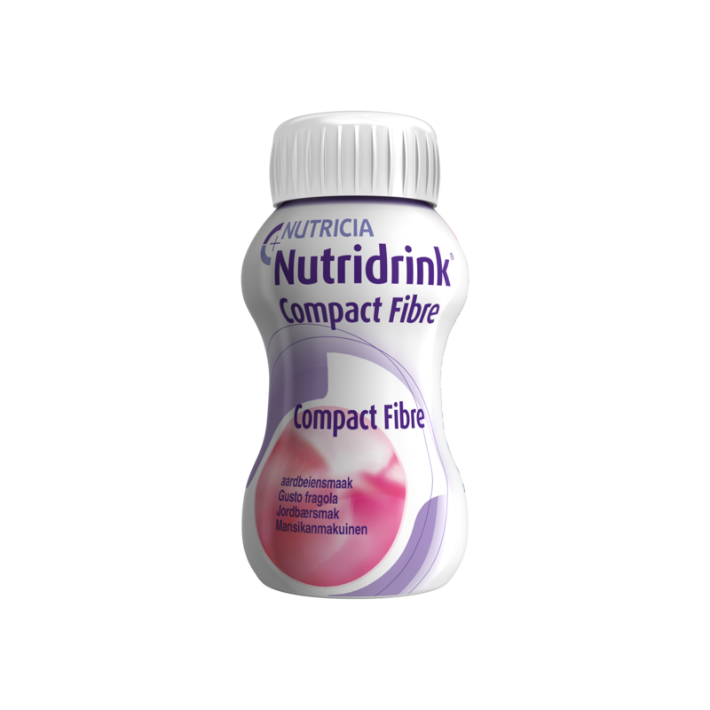 Nutridrink Compact Fibre fragola 24x Bottiglia 125 ml | Nutricia