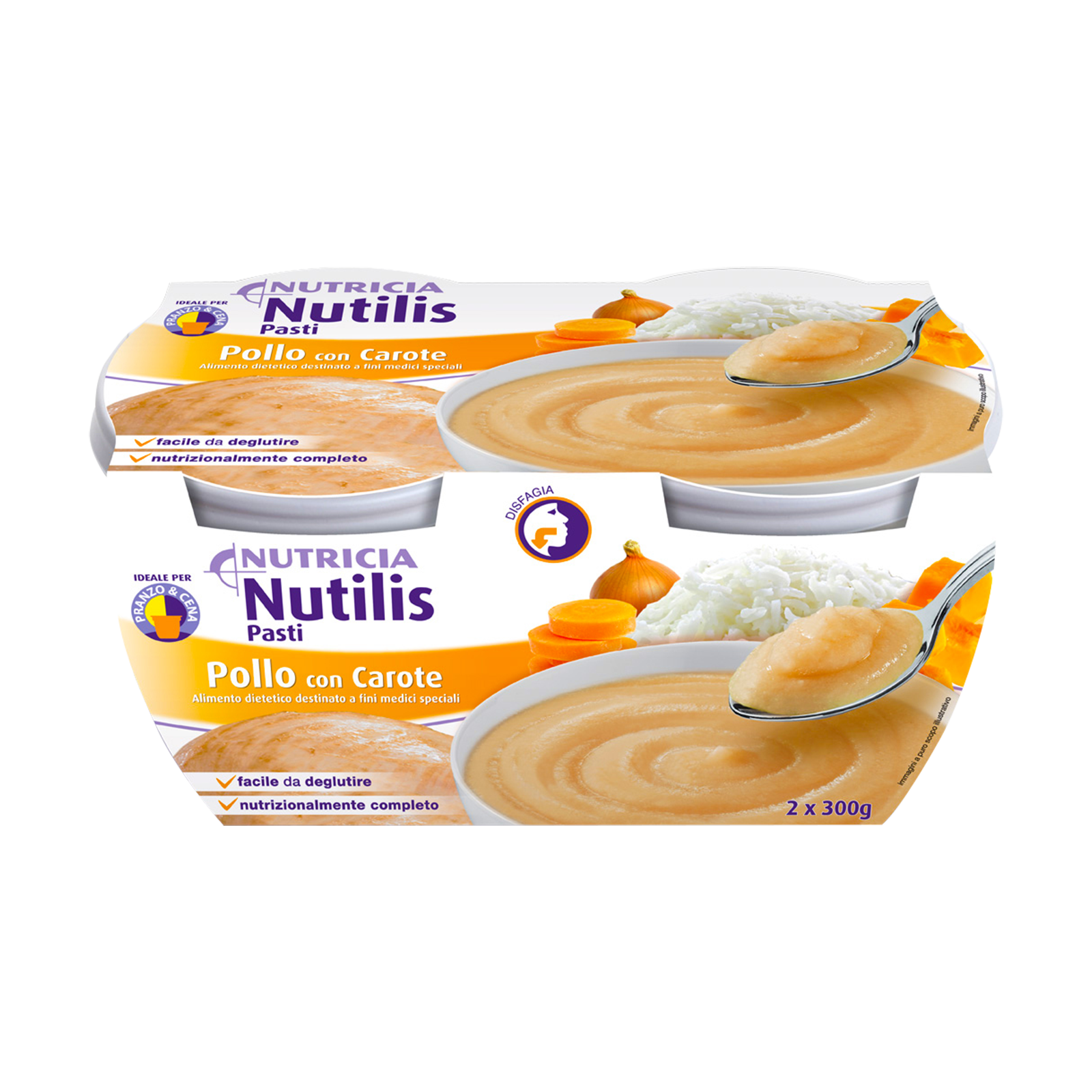 Nutilis Pasti Pollo e Carote 2x Confezioni 300g | Nutricia