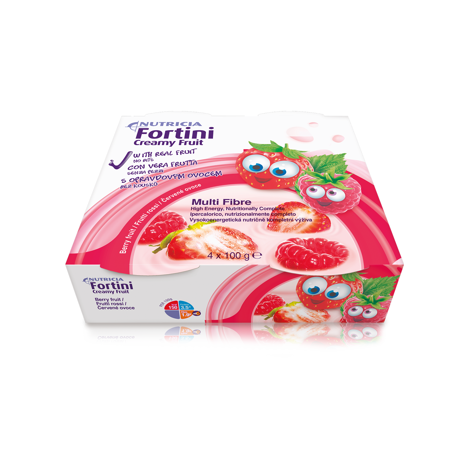 Fortini creamy multifibre frutti rossi 48x Confezione 200 ml | Nutricia