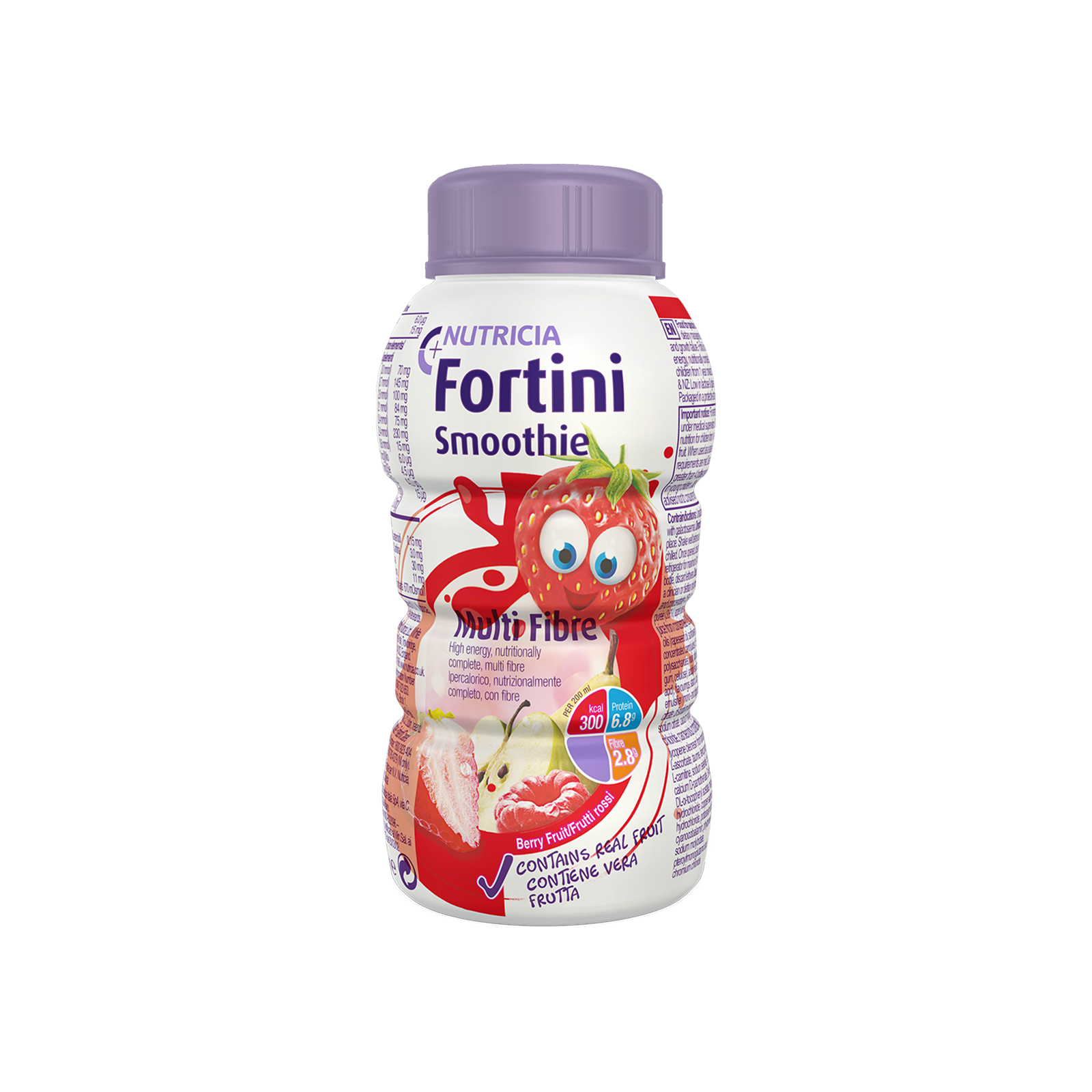 Fortini Smoothie multifibre frutti rossi 4x Confezione 200 ml | Nutricia