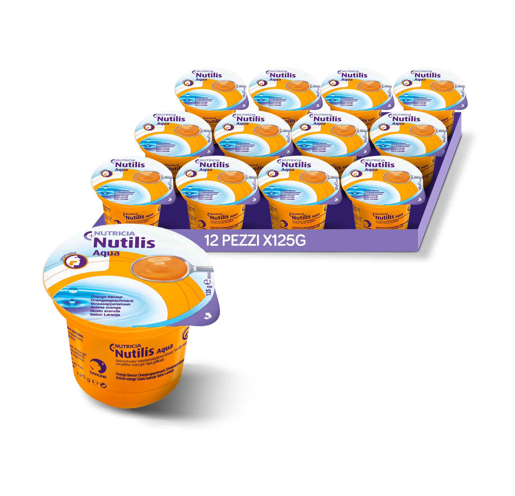 Nutilis Aqua gel Arancia 12x Vasetto 125 g | Nutricia
