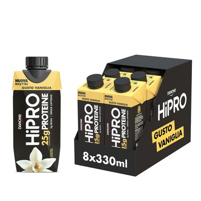 HiPRO 25g PROTEINE Bevanda Proteica Vaniglia 8X330ml